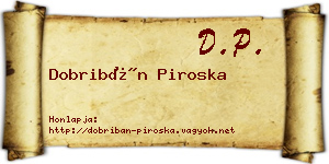 Dobribán Piroska névjegykártya