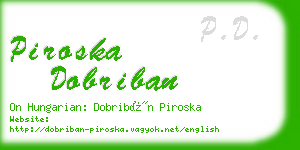 piroska dobriban business card